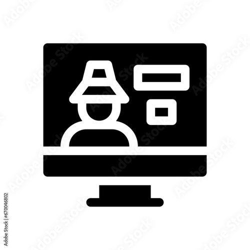 private detective glyph icon
