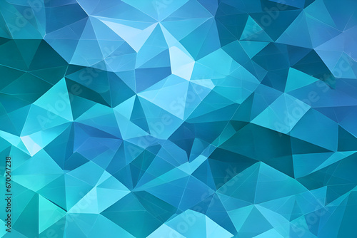 Abstract light blue triangle geometric polygon crystal pattern background