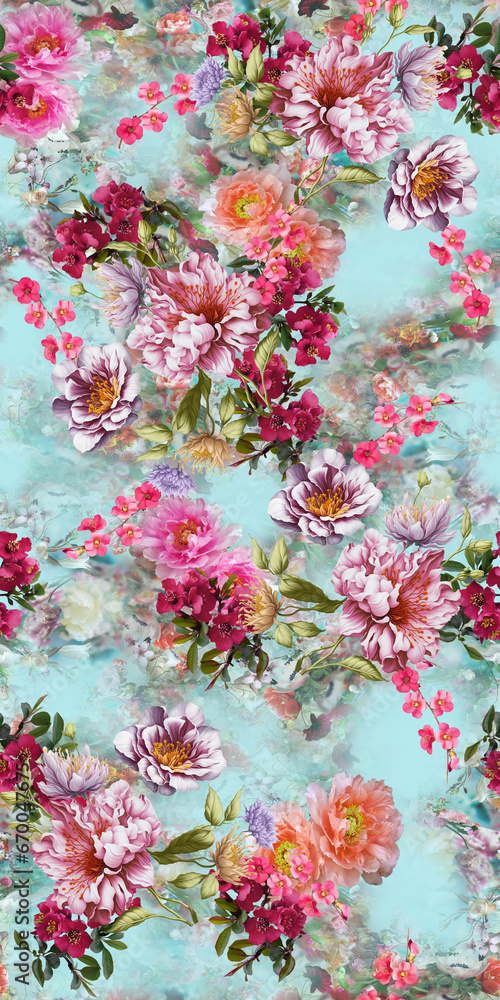 beautiful water color flower image design