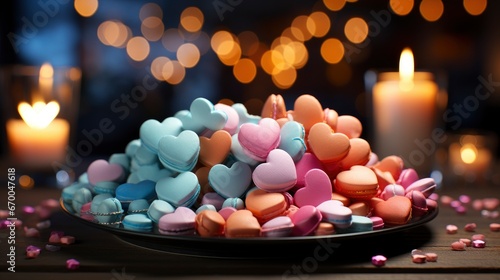 Hearts On Plate Love Harmony Valentines  Background Image  Valentine Background Images  Hd
