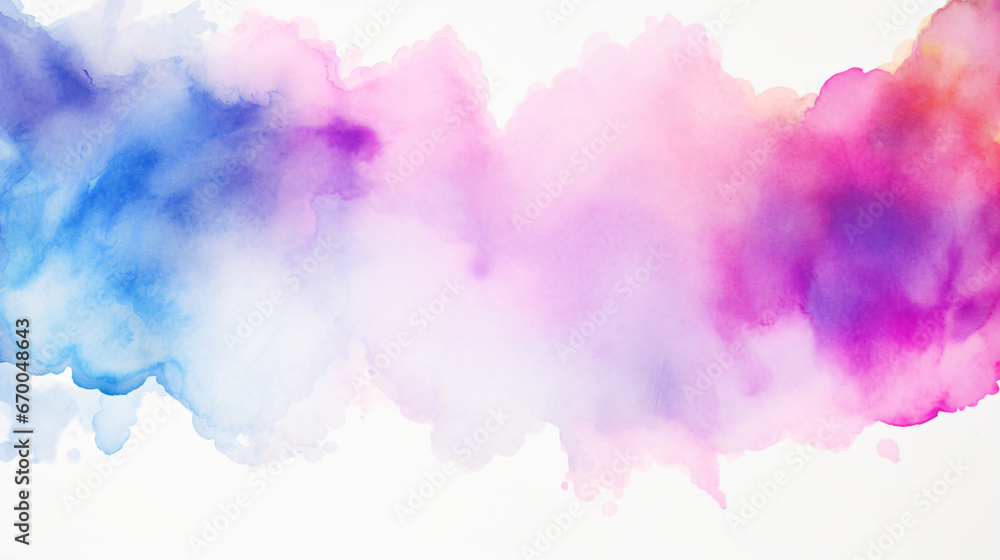 abstract watercolor stains on white paper