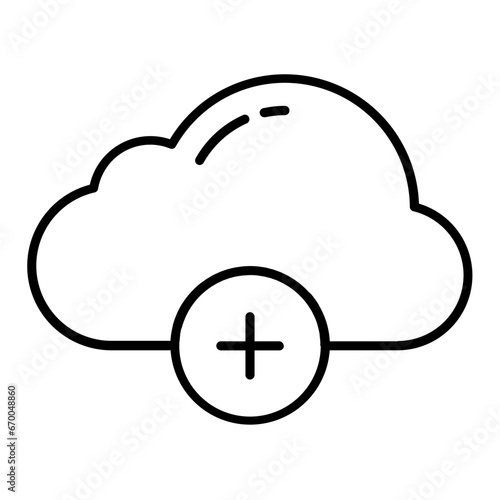 Cloud Add Outline Icon