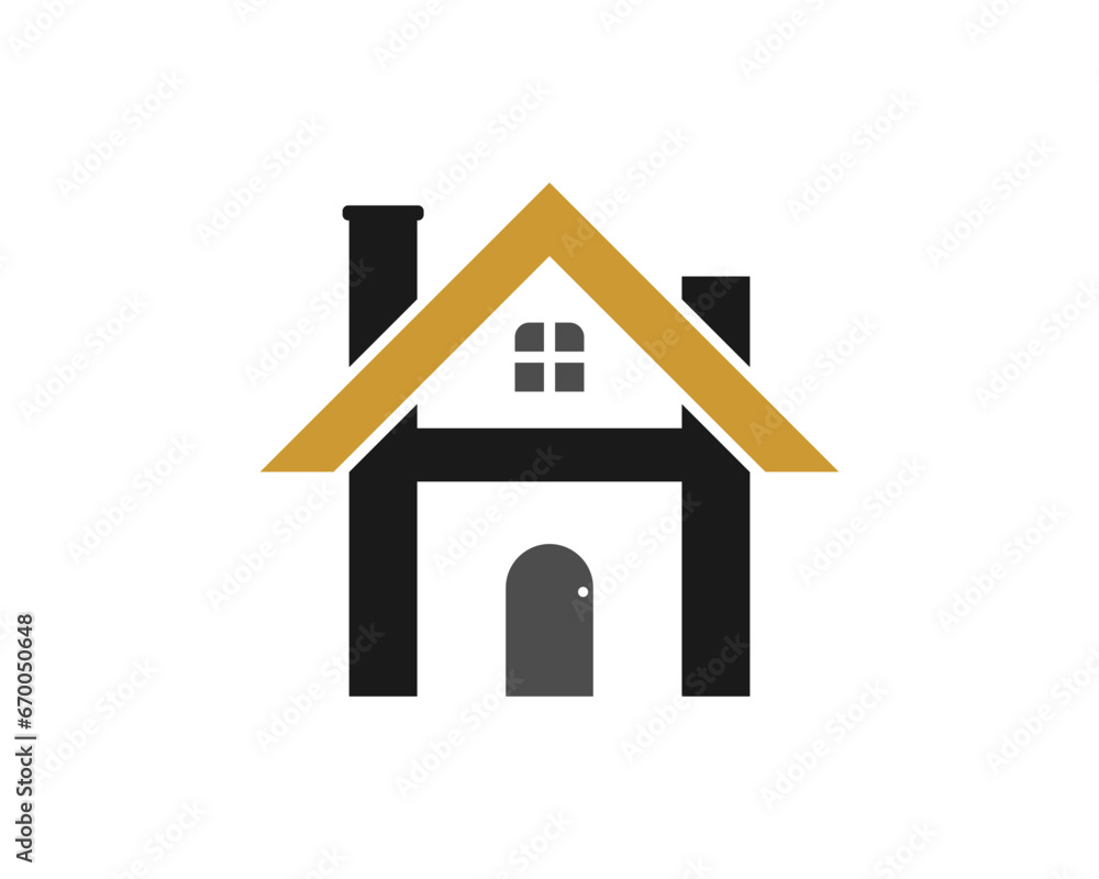 Fototapeta premium Roofing of house with H Letter inside