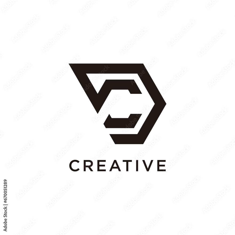 Letter DC modern initial creative monogram typography logo Letter DC modern initial creative monogram typography logo