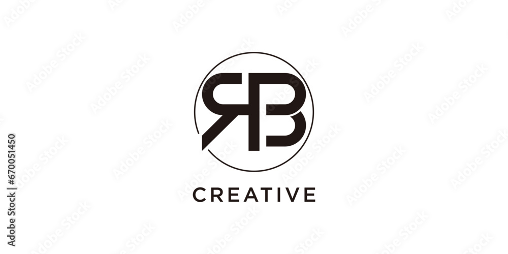 Letter RB modern initial creative monogram typography logo Letter RB modern initial creative monogram typography logo