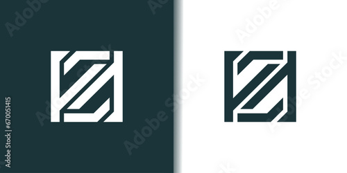 Letter HZ modern initial creative monogram typography logo