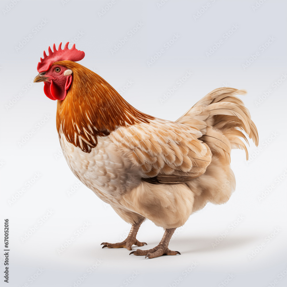 Fototapeta premium chicken on a white background