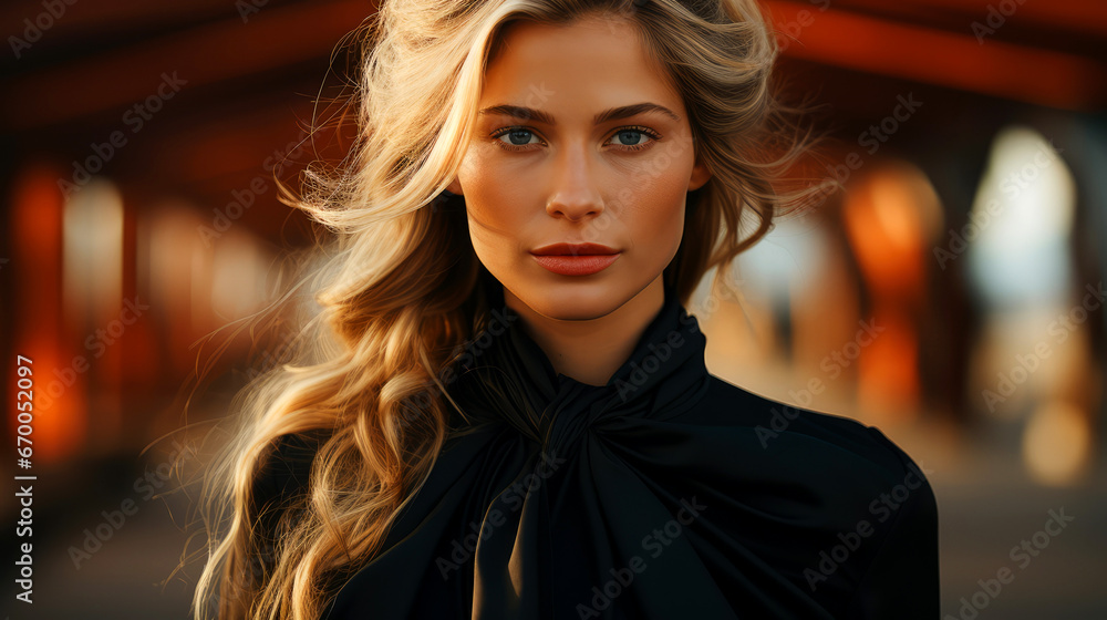 Sophisticated and Chic: Elegant Black Outfit Fashion on Contemporary Female Model Sophisticated and Chic: Elegant Black Outfit Fashion on Contemporary Female Model