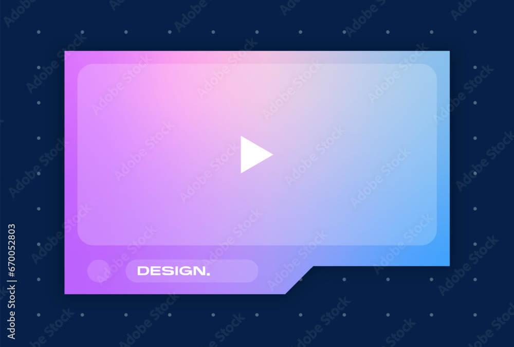 Landscape frame for video media player interface. Online stream futuristic technology style. Landscape frame for video media player interface. Online stream futuristic technology style.