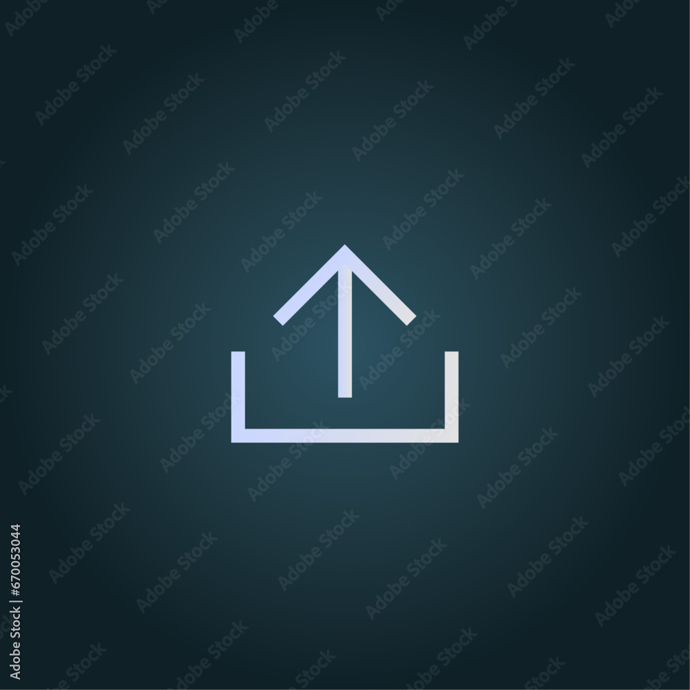 Upload and upgrade button vector icon Upload and upgrade button vector icon