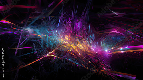 Vibrant Abstract Pattern  Exploding Colors and Energy