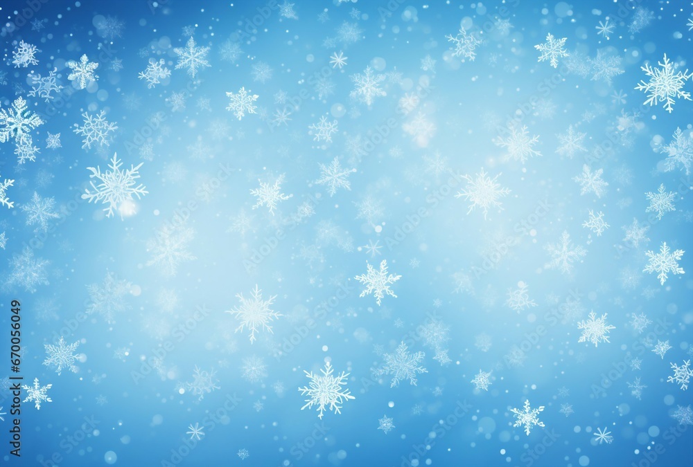 A blue background with snowflakes