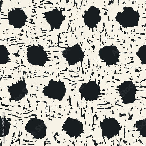 Monochrome Splash Dot Textured Pattern