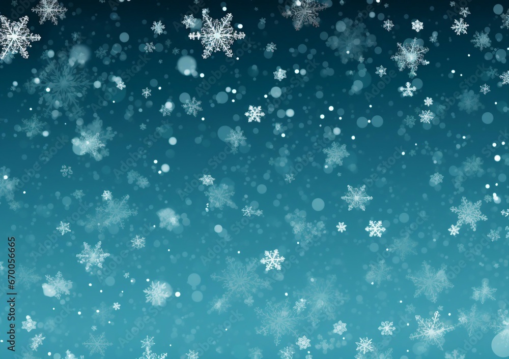 A blue background with white snowflakes