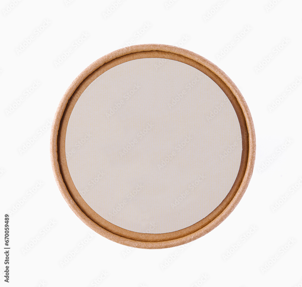 Ice Cream in paper cup on top view Ice Cream in paper cup on top view