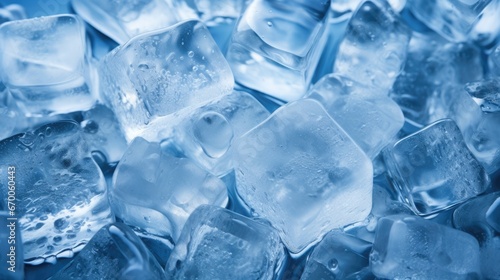 Close up Ice Cubes