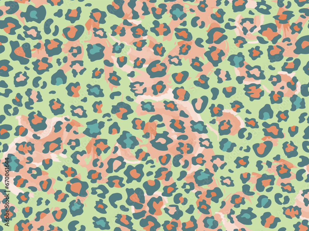 Full seamless leopard cheetah animal skin pattern. Background texture design for textile fabric print. Suitable for fashion use.
