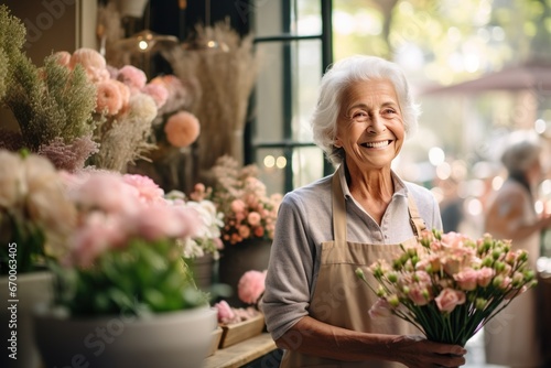 Radiant Joyful Senior Woman Embracing a Vibrant Life Retirement Bliss
