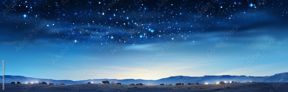 A breathtaking night sky with a mesmerizing display of stars over majestic mountains A breathtaking night sky with a mesmerizing display of stars over majestic mountains