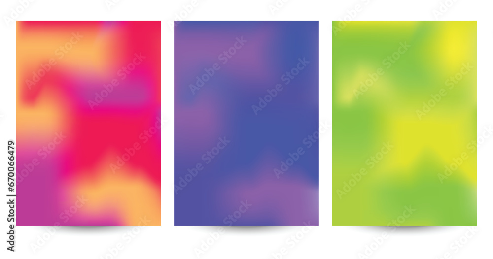 Fototapeta premium Abstract colorful gradient template, set of colorful gradient background 