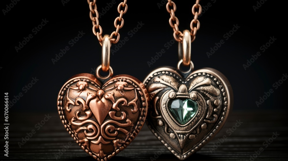 Two Pendants On Chain Form Heart, Background Image, Valentine Background Images, Hd Two Pendants On Chain Form Heart, Background Image, Valentine Background Images, Hd