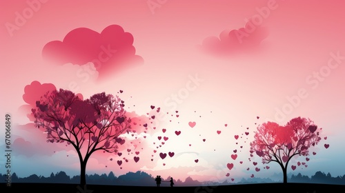 Valentine Day Banner Flow Flying Gentle, Background Image, Valentine Background Images, Hd © ACE STEEL D