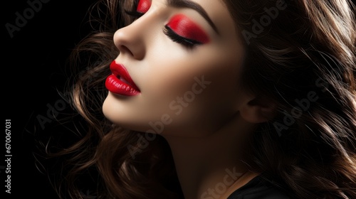 Valentine Heart Kiss On Lips Makeup photorealistic , Background Image, Valentine Background Images, Hd