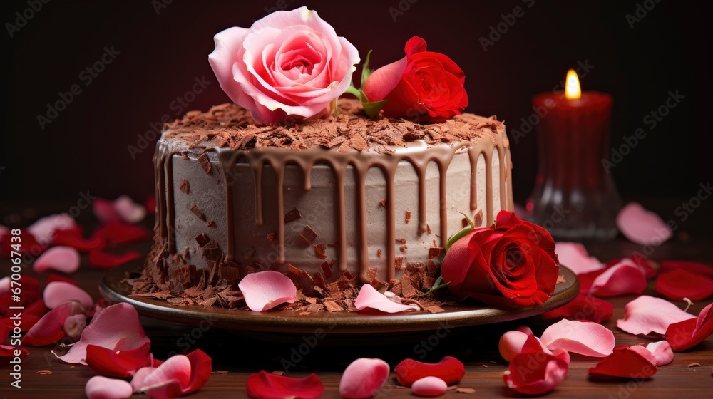 Valentines Day Cake Heart Sprinkles Flowers, Background Image, Valentine Background Images, Hd Valentines Day Cake Heart Sprinkles Flowers, Background Image, Valentine Background Images, Hd