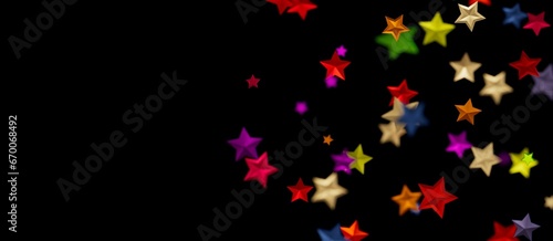 XMAS Stars - stars. Confetti celebration, Falling golden abstract decoration for party, birthday celebrate, - colourful