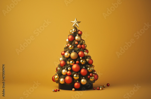 オーナメントとクリスマスツリー