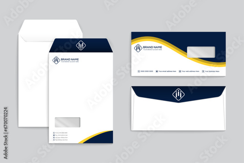 Luxury real estate logo template with envelope design