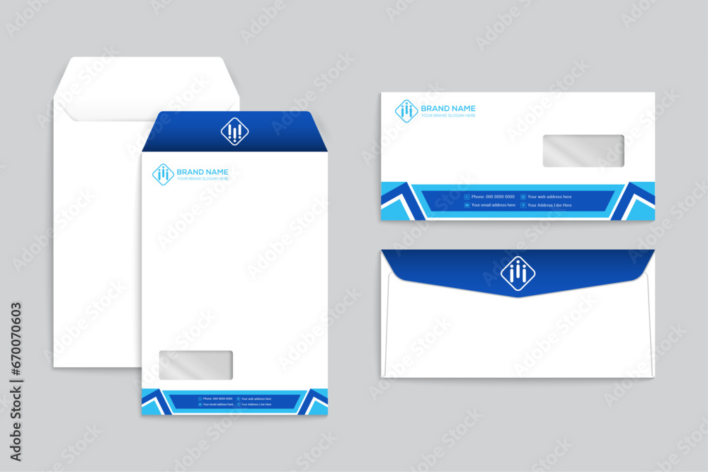 Modern envelope template Modern envelope template