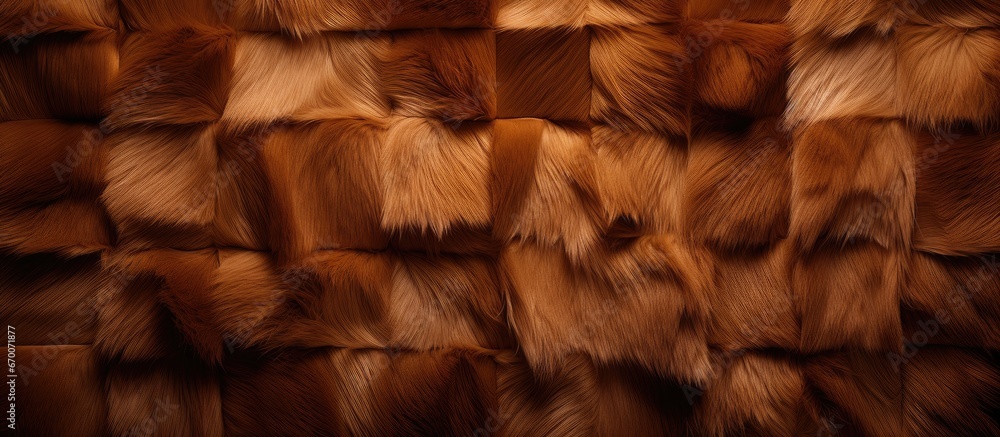Abstract creative dark colored background with various sized rectangles and fur texture in a close up view - obrazy, fototapety, plakaty 