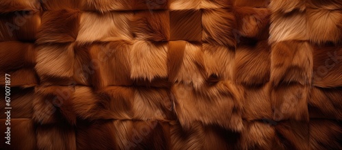 Abstract creative dark colored background with various sized rectangles and fur texture in a close up view