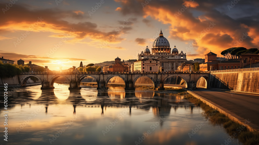 saint peter basilica city - obrazy, fototapety, plakaty 