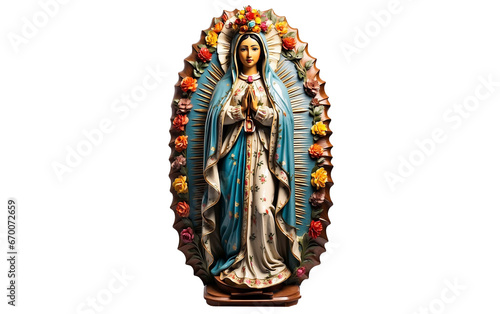 Lady or Virgen de Guadalupe Background Isolated