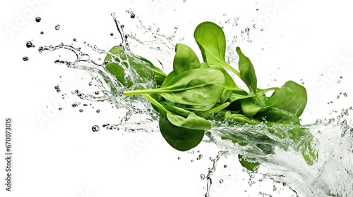 freshness of vegetables with water splash white background. Generative AI photo
