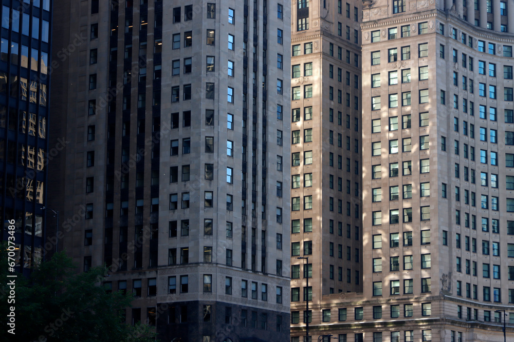 Architecture in the downtown of Chicago, USA