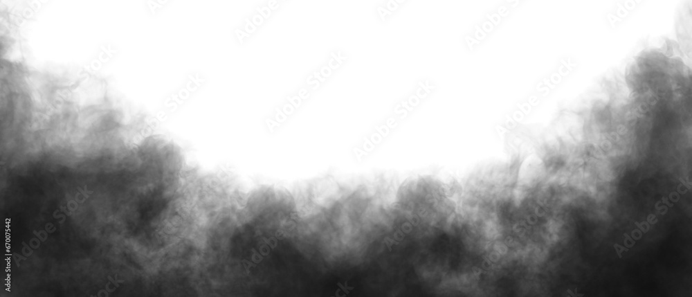 Black Smoke. dark fog on transparent background of black color. Bottomless smoke. Fog PNG. Smoke frames loose smoke. Smoke textures
 - obrazy, fototapety, plakaty 