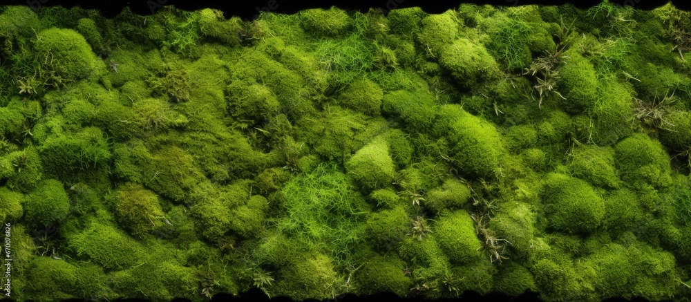 Floor covered in green moss