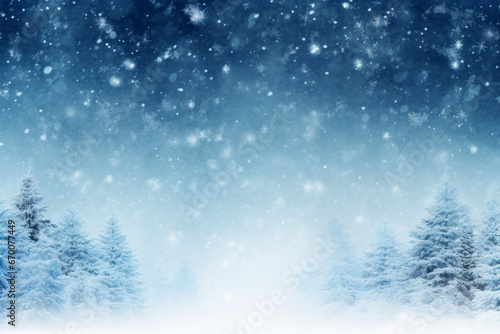 blue christmas background with snowflakes © Danny