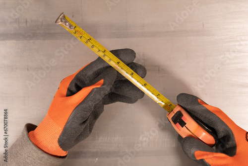Wooden folding ruler isolat...