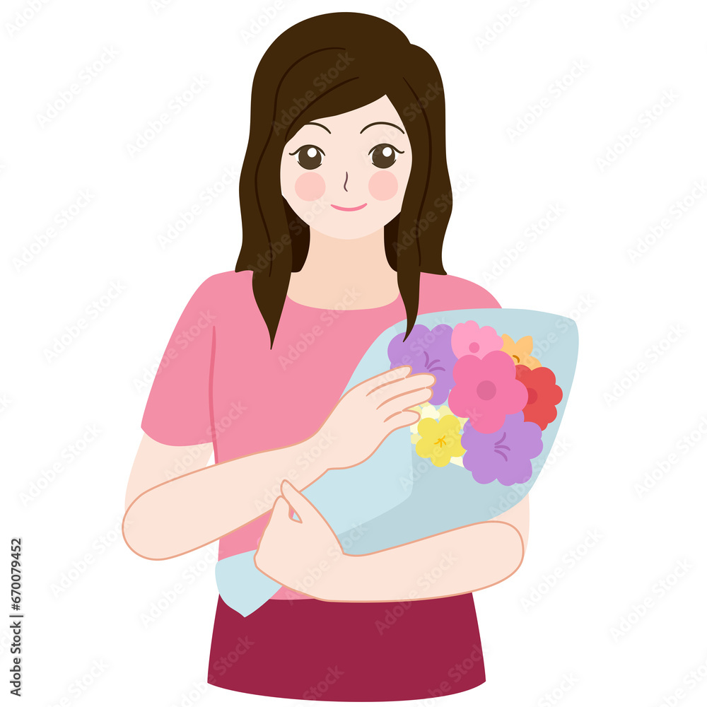 woman holding flower woman holding flower