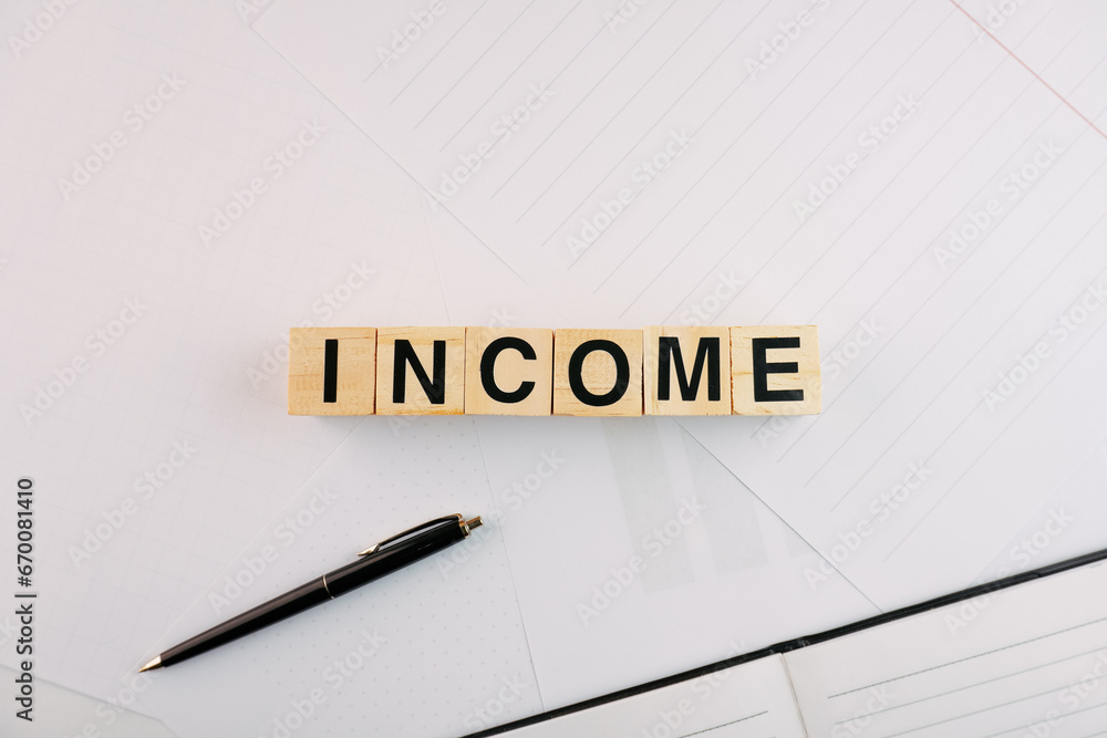 Income Wooden Block Words Concept Background
Income Wooden Block Words Concept Background