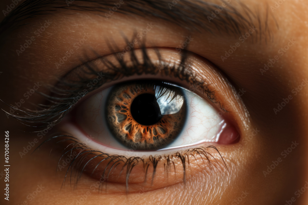 Fototapeta premium Close up of eye - Generative AI