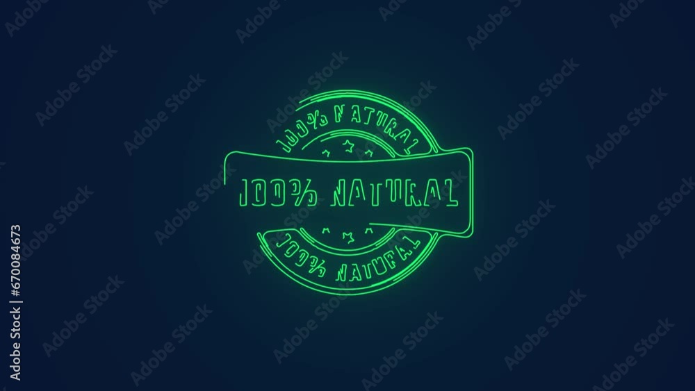 100 percent natural product stamp badge animation 100 percent natural product stamp badge animation