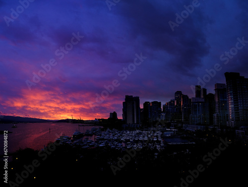 Vancouver British Columbia Canada City at Sunrise on the Bay