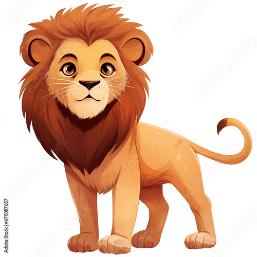 watercolor wild animal lion