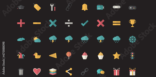 icon, set, vector, web, business, symbol, sign, design, icons, internet, media, logo, computer, website, illustration, phone, home, arrow, network, button, social, travel, mobile, seo, flat