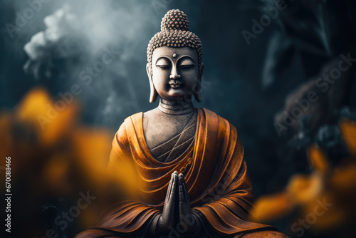 Buddha statue, award winning studio photography, professional color grading